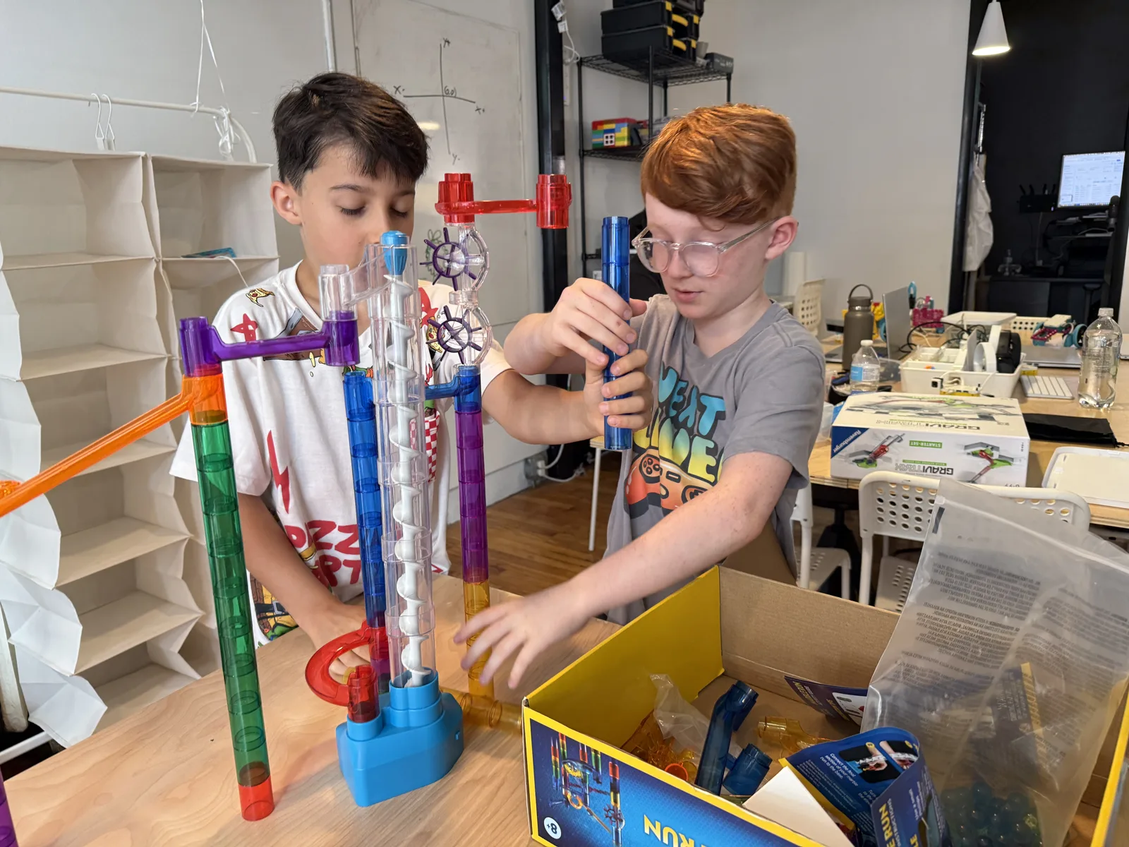 Students building and prototyping in BUILDLab at Newburgh Creates
