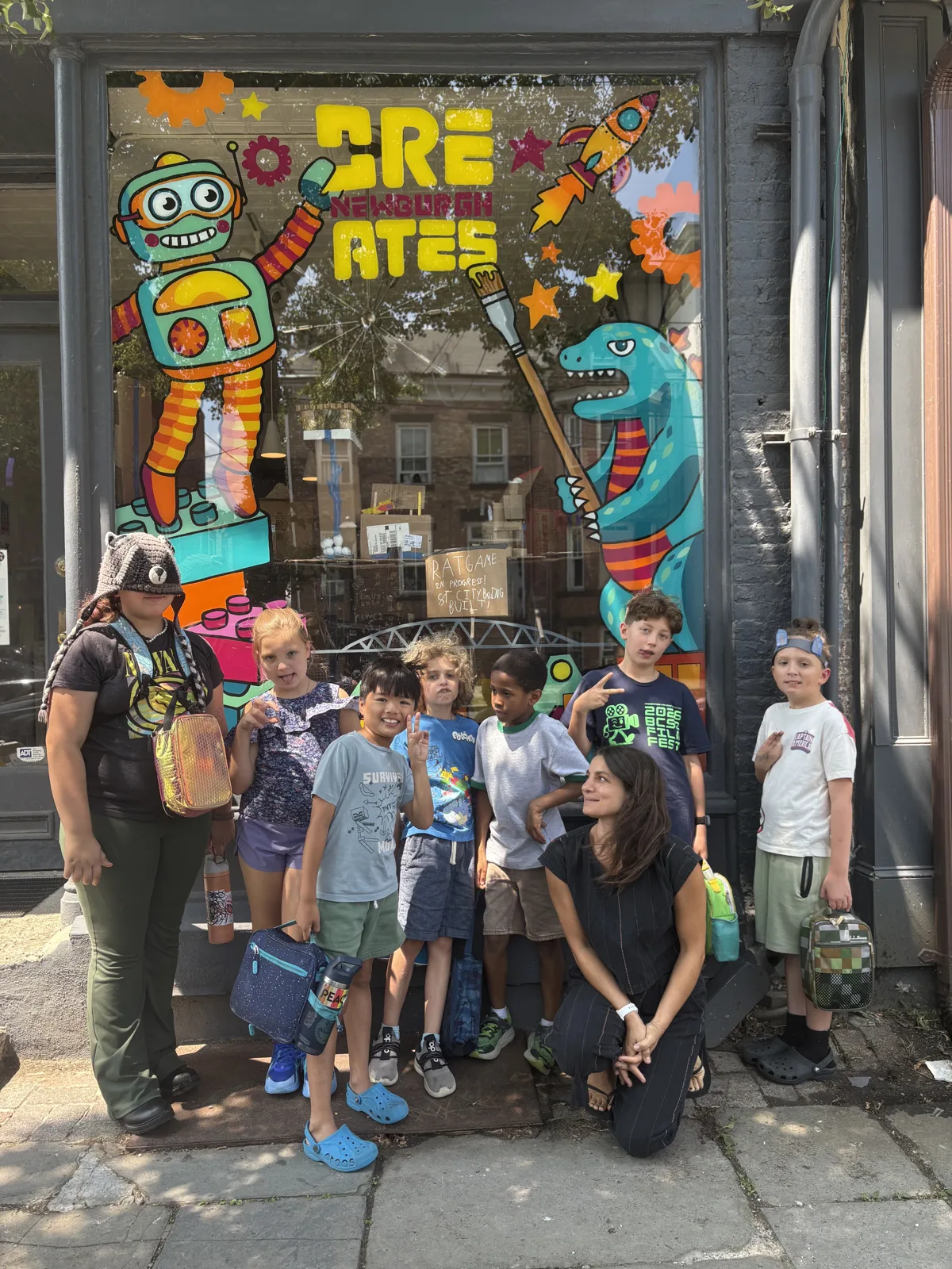 Students building at Newburgh Creates summer camp in Newburgh, NY