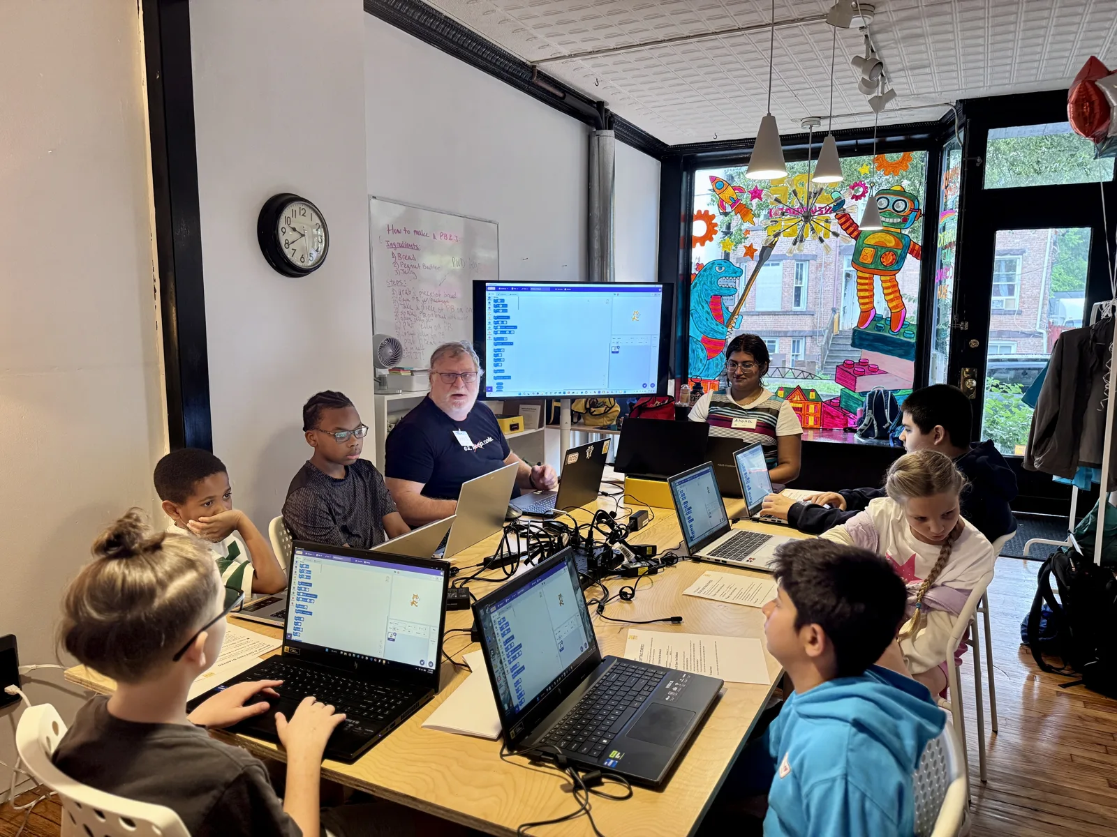 Digital work stations in the studio