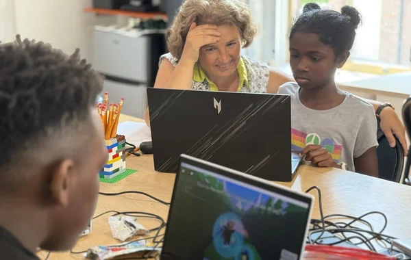 Students in Junior Coding Lab